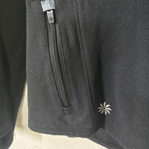 Athleta Running Wild Taped Half Zip Pullover Black Size Large - Picture 4 of 8